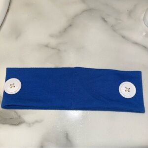 Blue headband with mask hooks NEW